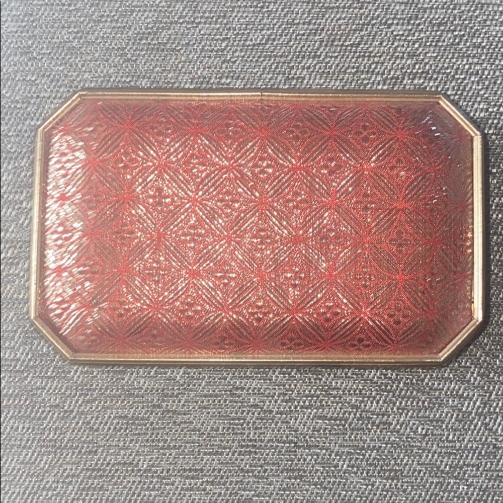 Small red orange jewelry box